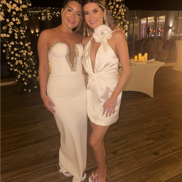 Miss Circle Ivanna White Crystal Embellished Maxi Dress - Picture 2 of 4